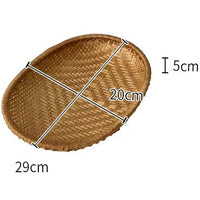 Woven Bamboo Oval Storage Basket