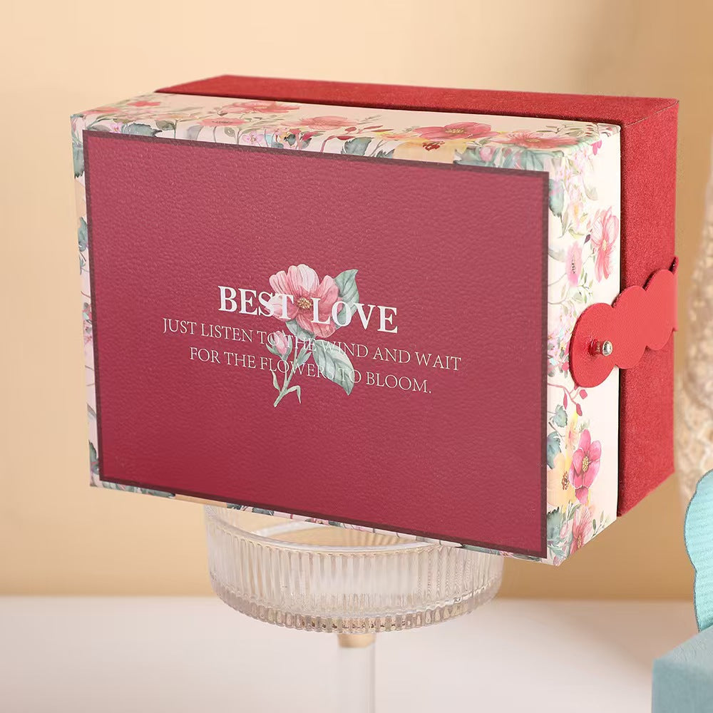 Velvet Gift Box Wedding Favor Candy Box with Handle