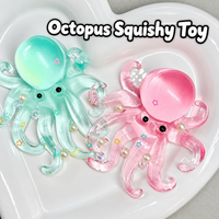 Transparent Octopus Squishy Toy Colorful Jellyfish Style Stress Relief Fidget Toy