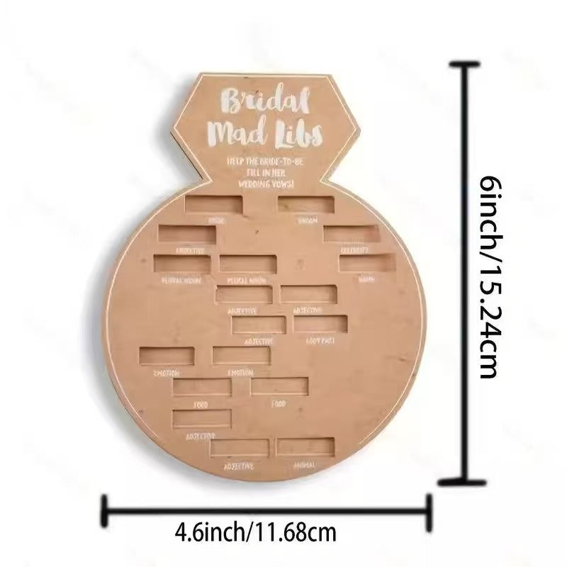 Kraft Paper Wedding Game Cards Rustic Party Activity Cards