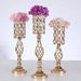 Heavy Duty Exquisite Twisted Crystal Iron Candleholder, Luxury Decorative Home Accent