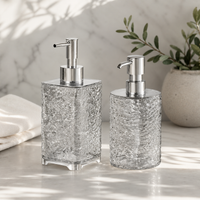 Water Ripple Pump Bottle, Wave Texture Refillable Cosmetic Dispenser Bottle, Bathroom Lotion Shampoo Container