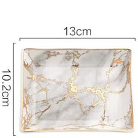 Marble Pattern Ceramic Rectangular Tray