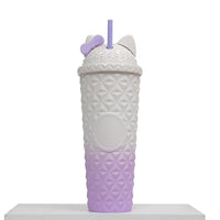 24oz Double Wall Plastic Tumbler with Straw