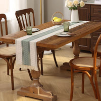 Striped Placemat with Jute Trim Decorative Table Mat