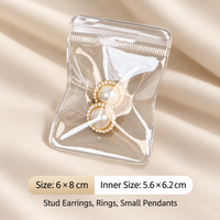 Transparent PVC Jewelry Packaging Pouch Reusable Self Sealing Storage Bag