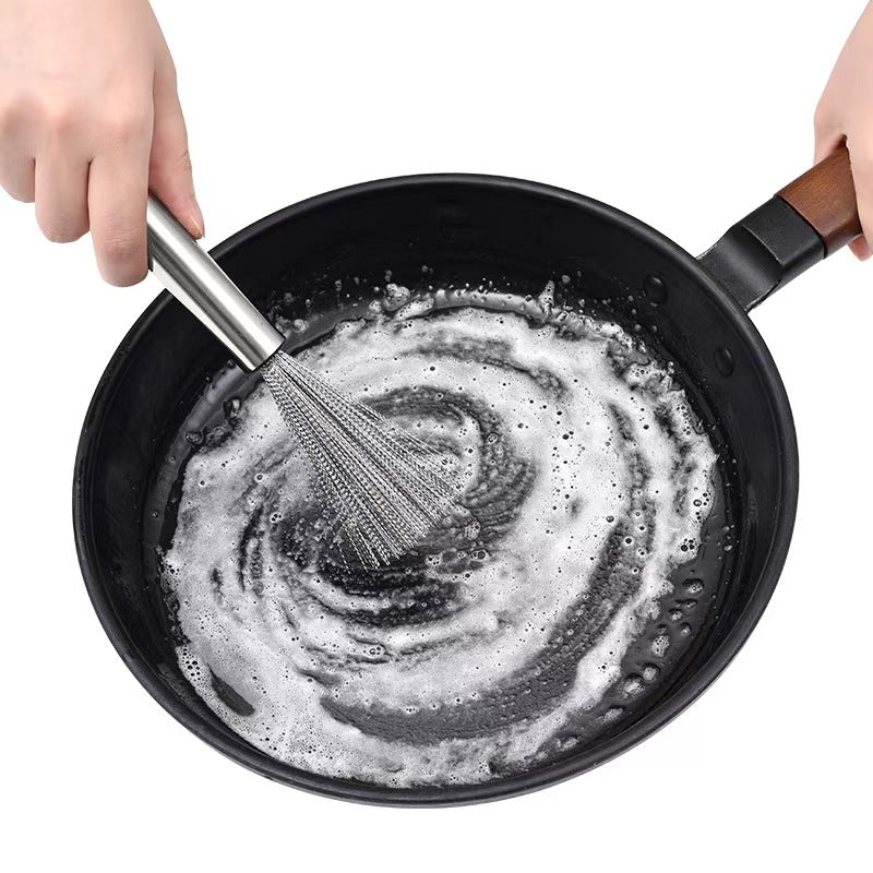 Stainless Steel Long Handle Pot Cleaning Brush