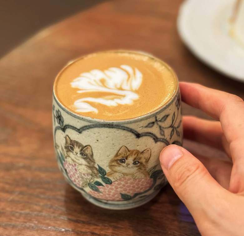 Whiskers & Meetings Artisan Coffee Cup