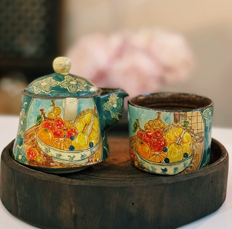 Golden Durian Treasure Pot Tea Set
