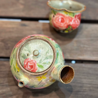 Vintage Rose Side-Handle Teapot