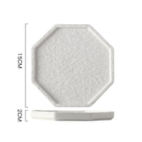 Rock Texture Ceramic Plate – Japanese Style Steak & Sushi Serving Plate