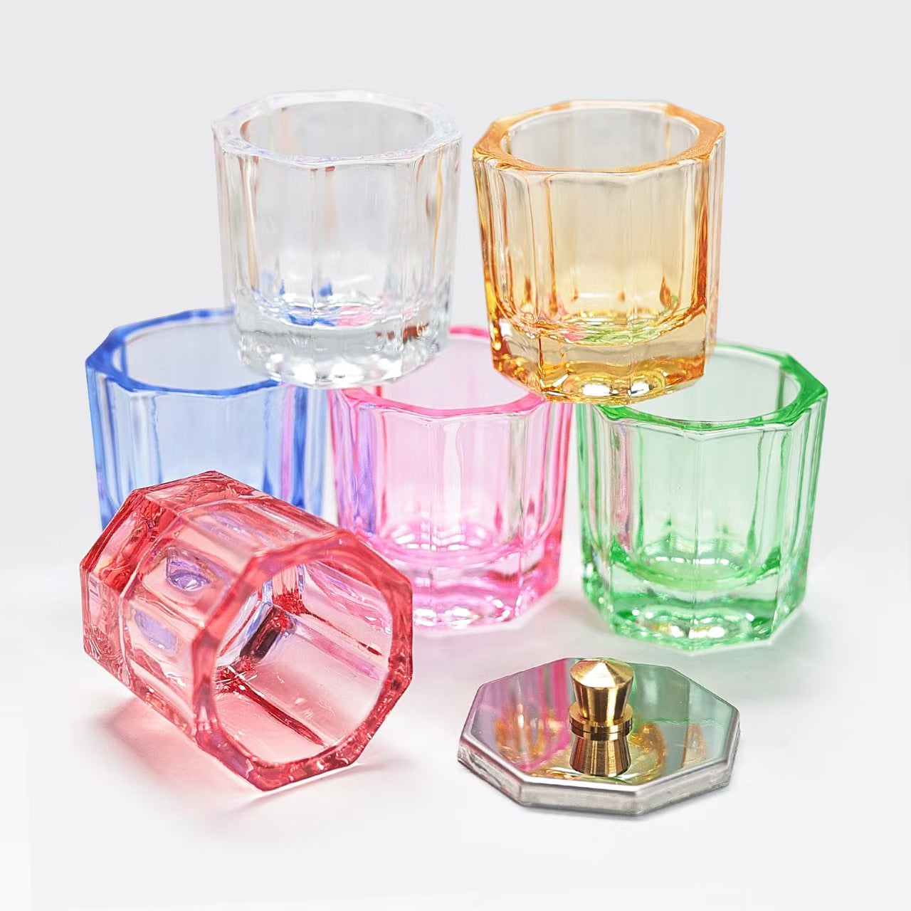 Mini Octagonal Glass Rinse Cup