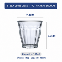 Vintage Fluted Glass Tumbler – 160ml Thick-Wall Drinking Glass