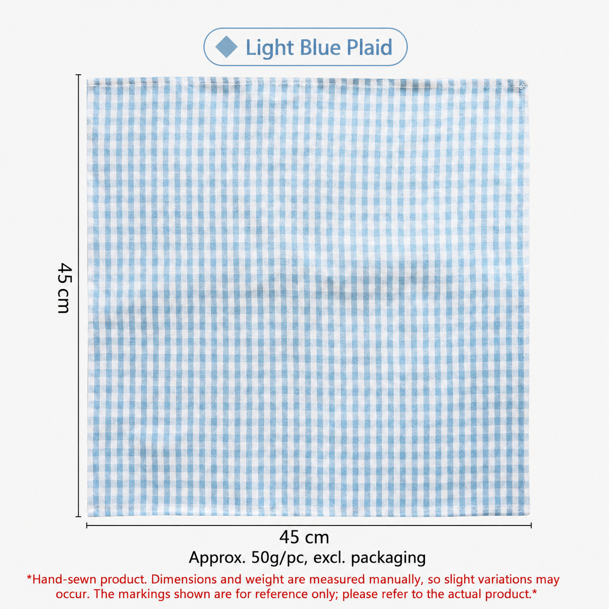 Check Cotton Napkin, Square Table Linen Placemat & Dinner Napkin