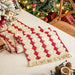 Christmas Striped Table Runner Woven Holiday Table Decor