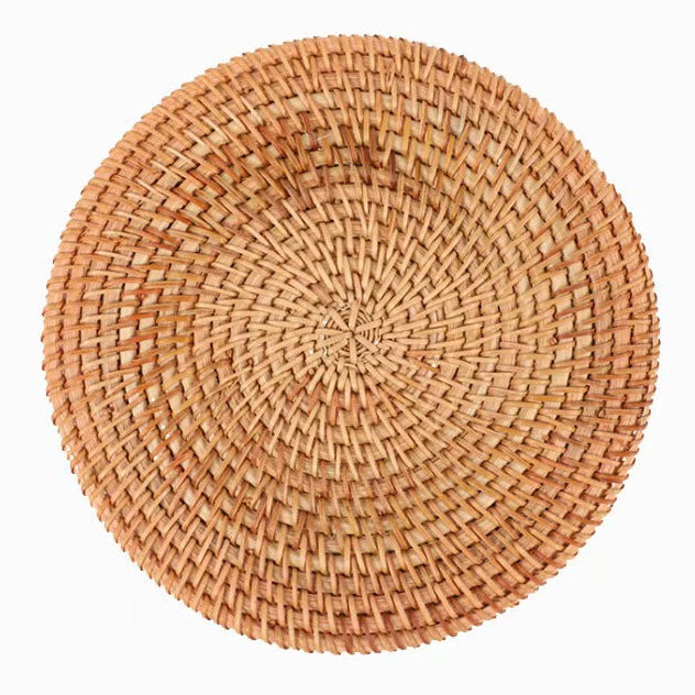 Round Rattan Heat Resistant Trivet Tea Coaster