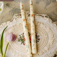 25cm Printed Taper Candles – Set of 2