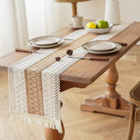 Striped Placemat with Jute Trim Decorative Table Mat