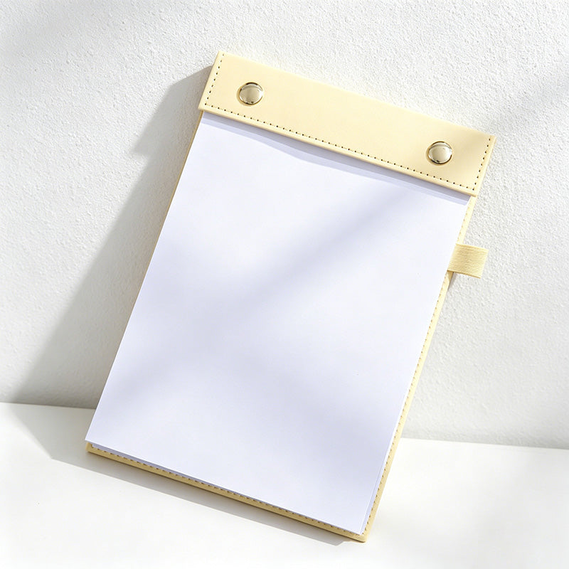 A5 Clipboard Notepad – Refillable Writing Pad with Pen Loop (150 Sheets)