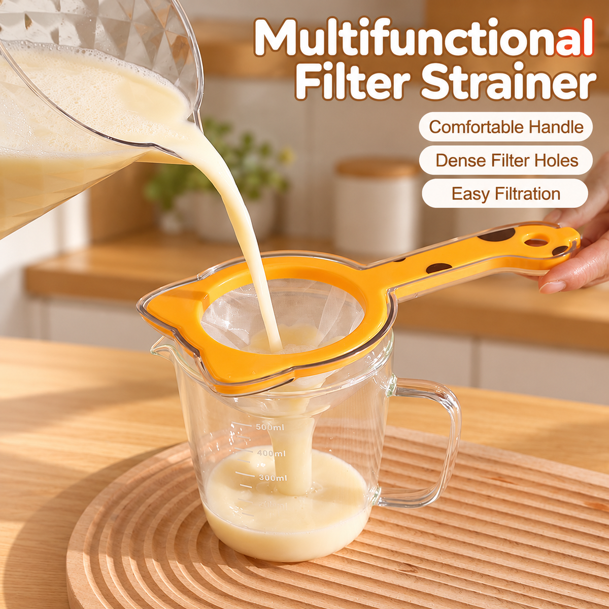 Fine Mesh Juice Strainer Multifunctional Handheld Filter Sieve