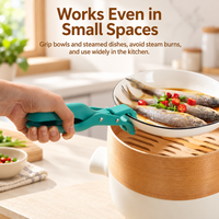 Silicone Hot Bowl Gripper Anti Scald Plate Lifter Kitchen Dish Clamp Heat Resistant Pot Holder