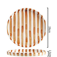 Minimalist European Striped Ceramic Cup and Saucer Set