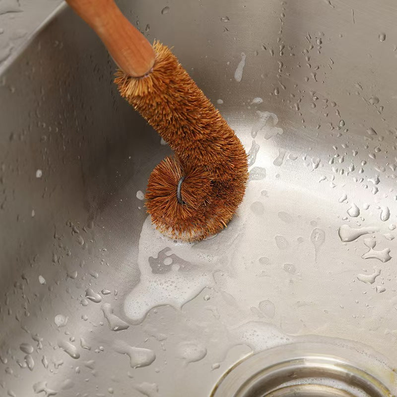 Coconut Fiber Bottle and Glass Brush