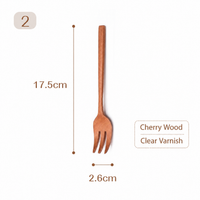 Wholesale Solid Wood Spoon and Fork, Natural Wooden Cutlery