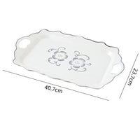 Square Plastic Fruit Tray with Handle Serving Platter