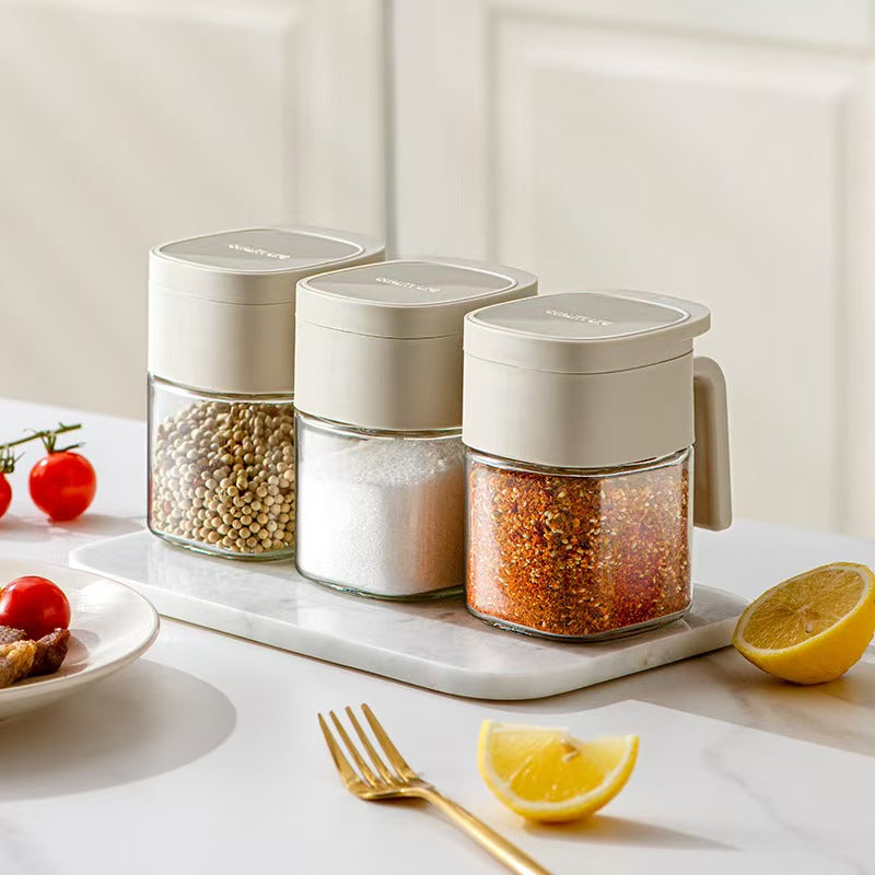 Glass Spice Jar Kitchen Seasoning Storage Container