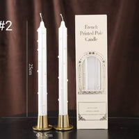 Pearl Taper Candles, Smokeless Soy Blend