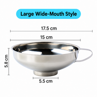 Stainless Steel Wide Mouth Funnel for Jam and Kitchen Filling