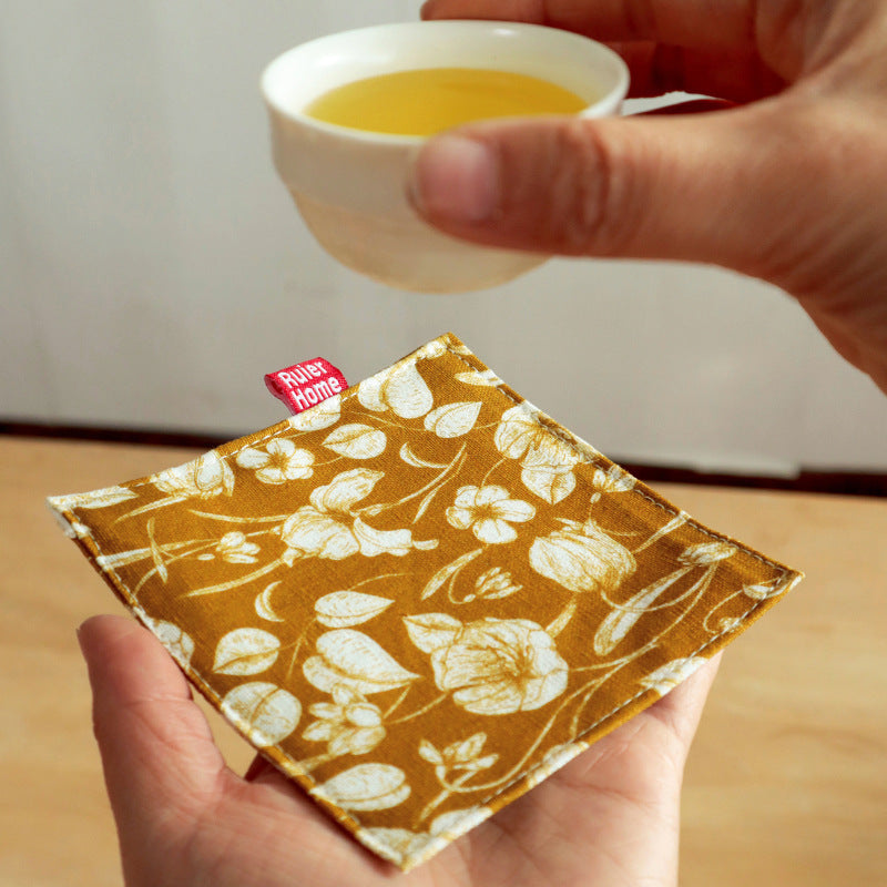 Cotton Coaster, Japanese Style Mug Mat & Tea Cup Coaster