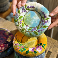 Floral Nest Embroidered Tea Coaster