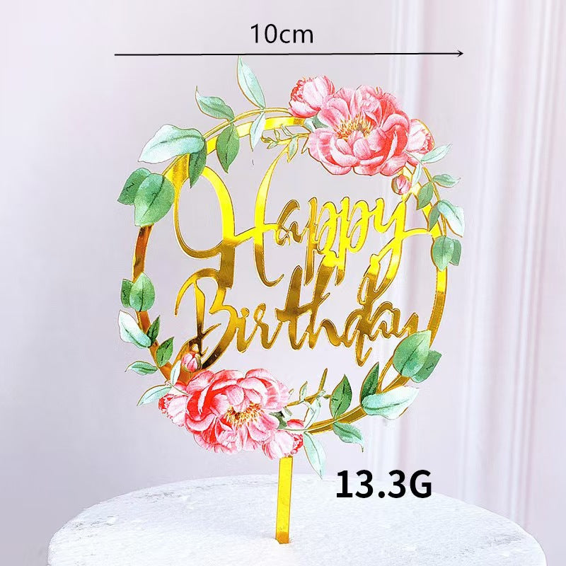 Printed Acrylic Cake Topper Party Decoration