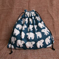 Cotton Linen Lunch Bag Storage Tote
