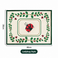 Printed Fabric Table Mat, Thick Rectangle Placemat and Drying Mat