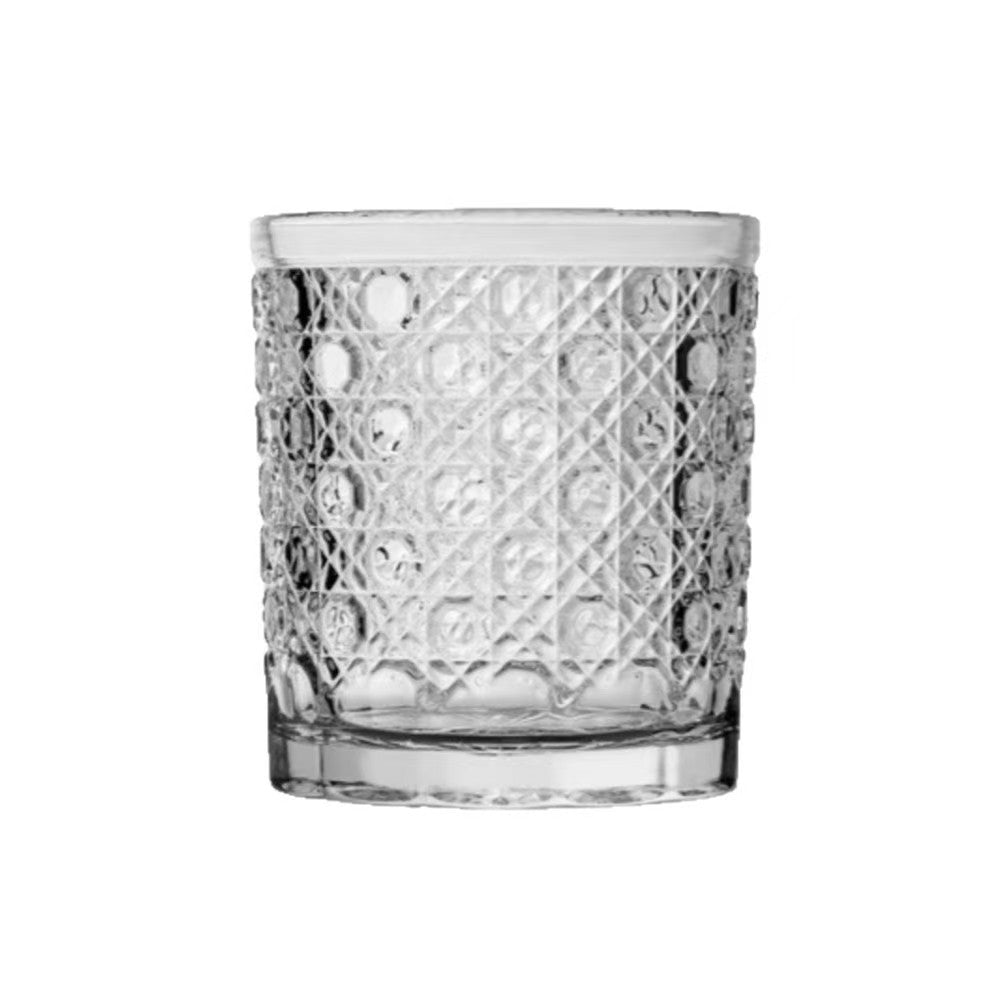 Gemstone Pattern Glass Cup Transparent Drinking Glass 200ml