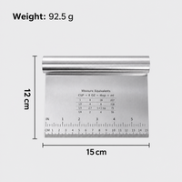 Stainless Steel Bench Scraper and Dough Cutter
