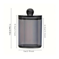 Clear Acrylic Cotton Swab Holder Storage Jar with Lid