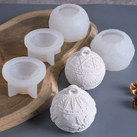 Christmas Bauble Storage Box Silicone Mold DIY Plaster Casting Mold Ornament Shape Craft Mold Holiday Decoration Tool