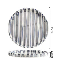 Minimalist European Striped Ceramic Cup and Saucer Set