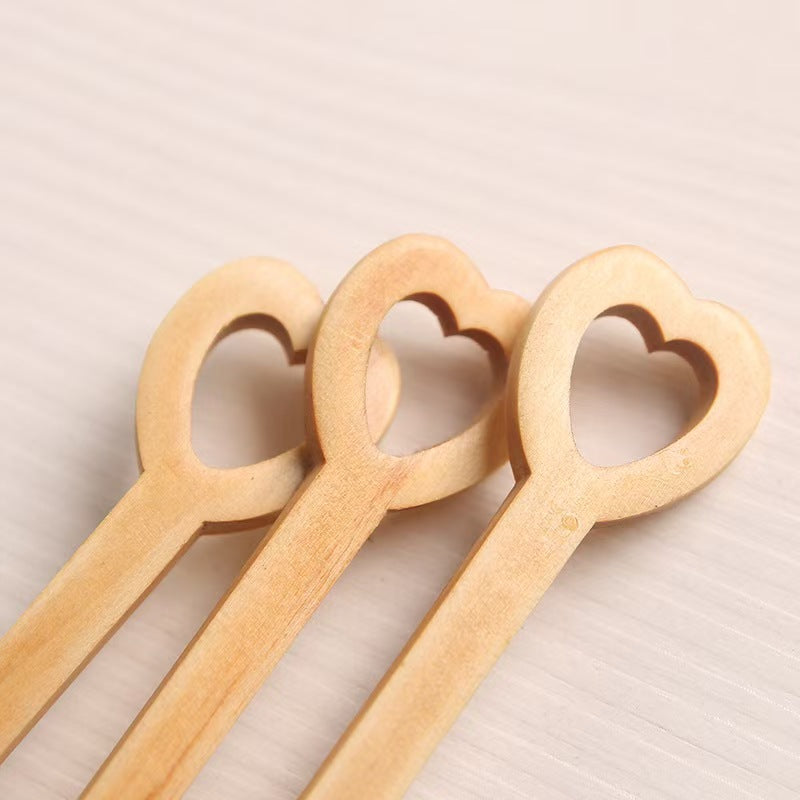 Creative Long Handle Wooden Stirring Spoon