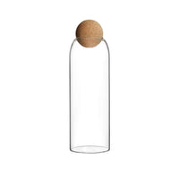Glass Storage Jar with Cork Ball Lid