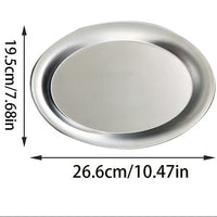 Stainless Steel Oval Serving Tray