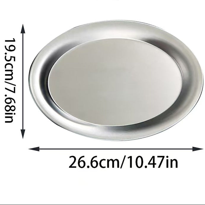Stainless Steel Oval Serving Tray