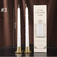 Pearl Taper Candles, Smokeless Soy Blend
