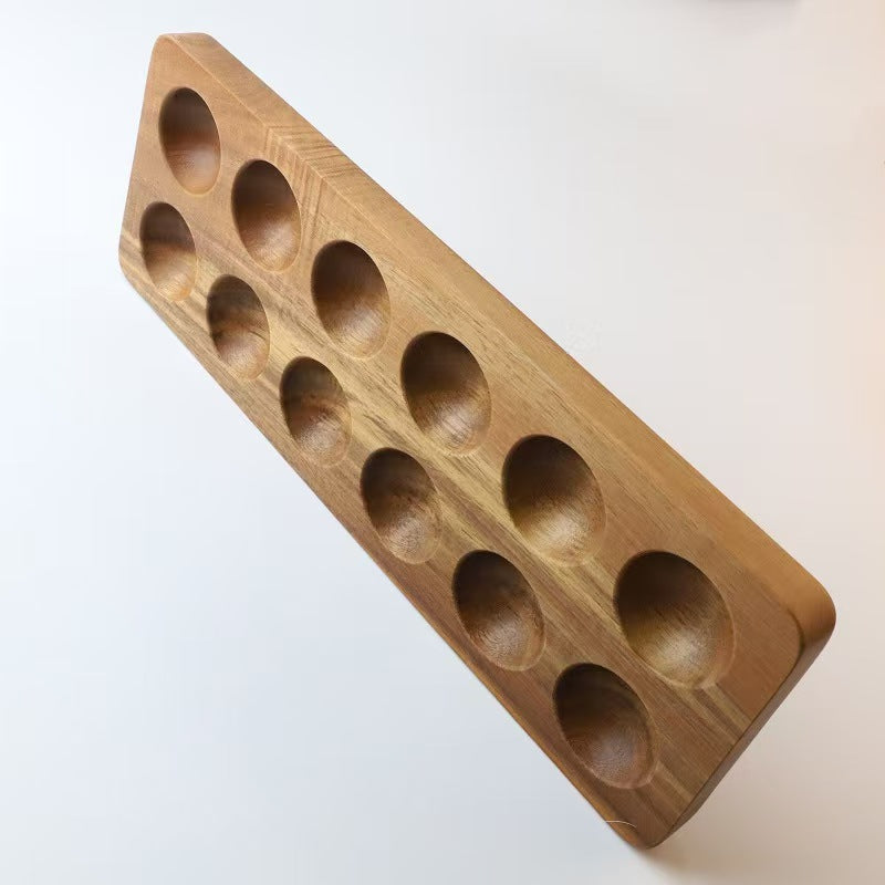 Acacia Wood Egg Holder Tray