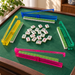 19.5-Inch Acrylic Mahjong Tile Pusher and Rack Set, Foldable Mahjong Game(4PC)