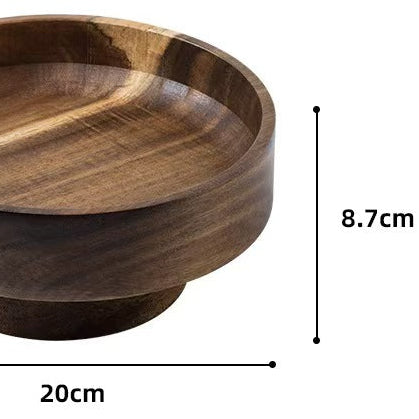 Acacia Wood Bowl Natural Wooden Fruit Bowl